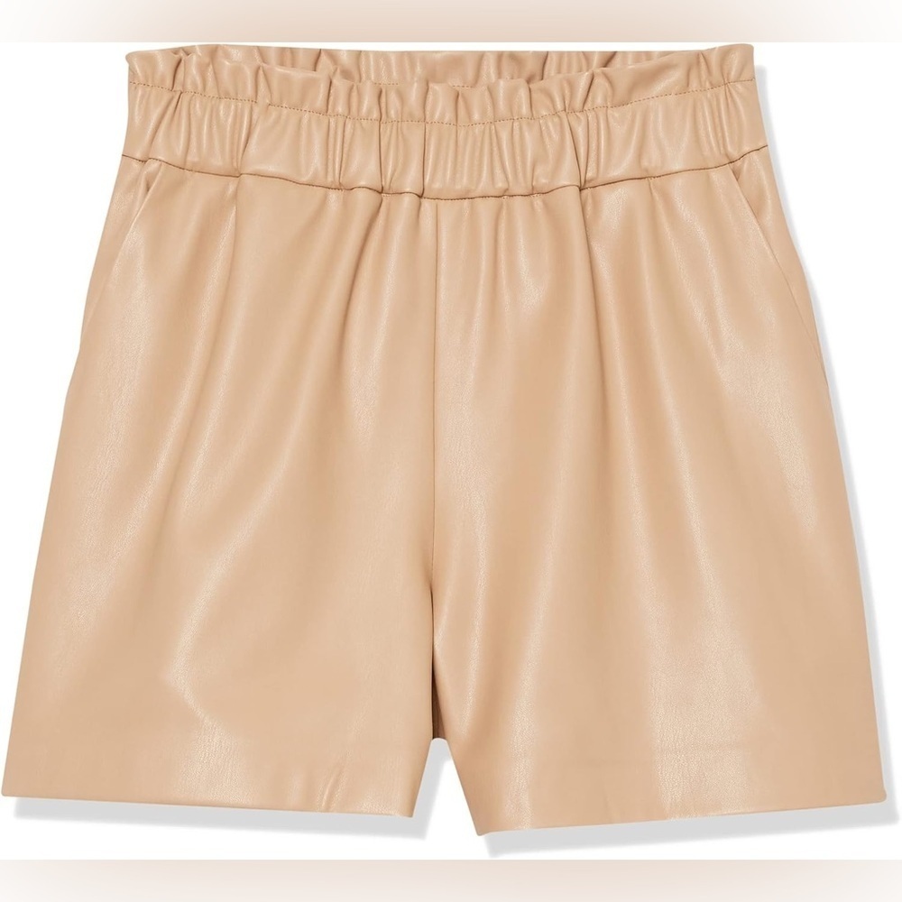 The Drop Women's Rose Loose-Fit Paperbag Pull-On Short Size M - Picture 2 of 11